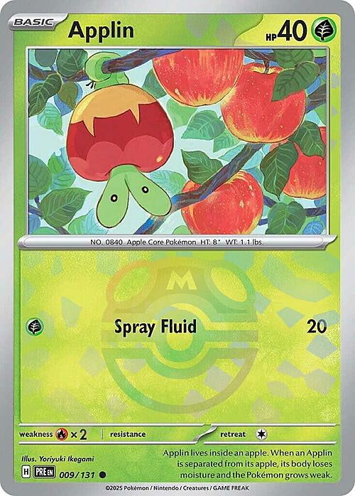 Prismatic Evolutions Applin #009/131 Masterball